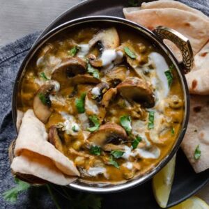 champignon korma mit reis