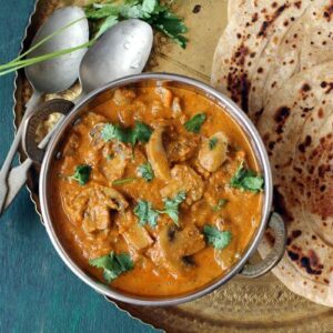 mushroom masala mit reis